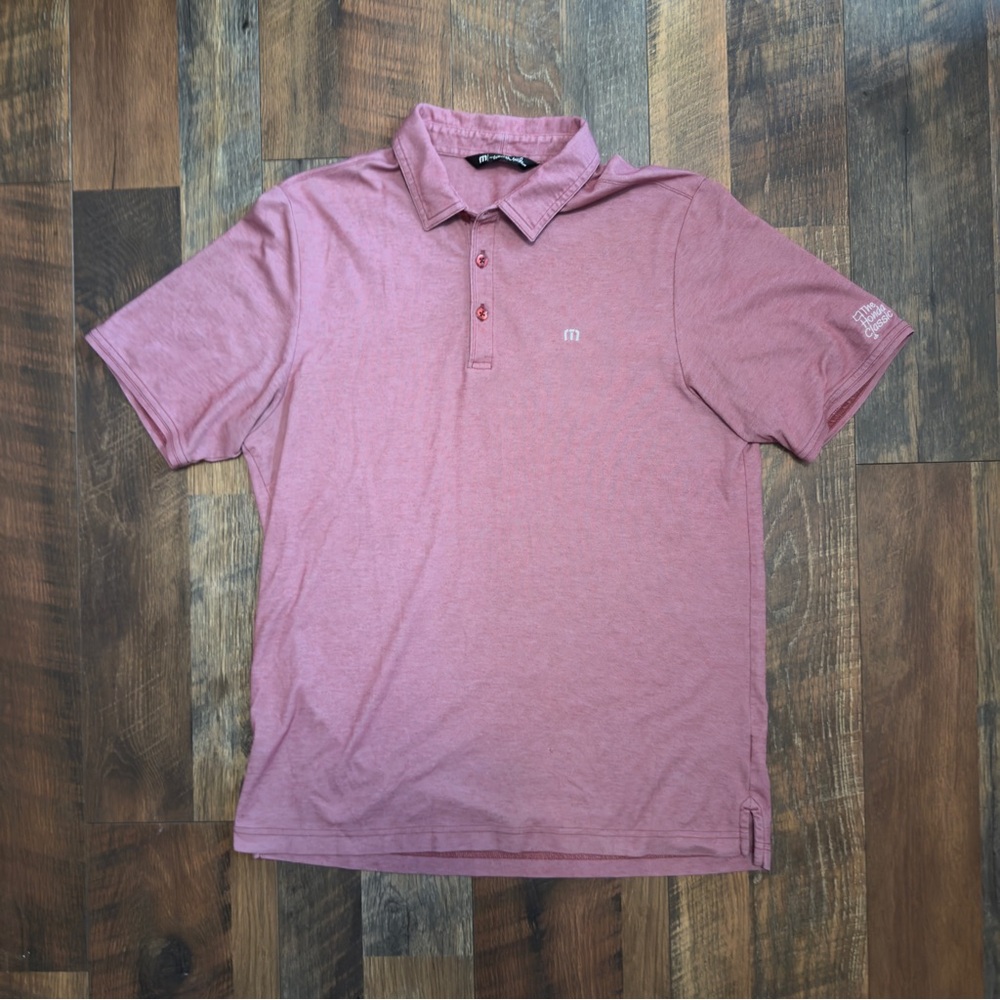 Travis Mathew Golf Polo Shirt Heather Red Honda Classic Mens size Medium M